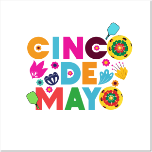 Cinco de Mayo Pickleball Posters and Art